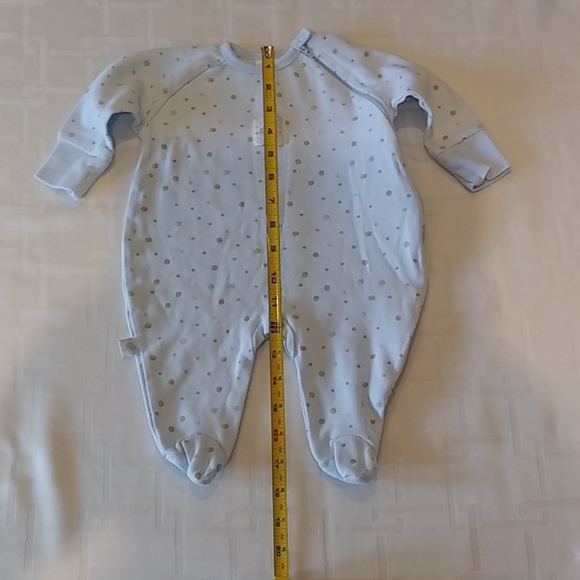 Kushies Baby Blue One Piece Sleeper - Picture 2 of 7